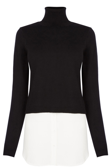 Oasis Shirt Tails Turtle Neck £38