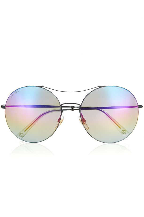 Gucci Round Mirrored Lens Sunglasses