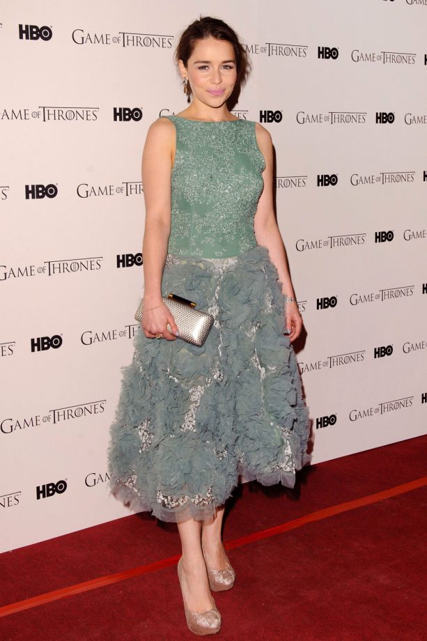 Emilia Clarke In Moschino At The Game of Thrones DVD Launch, 2012