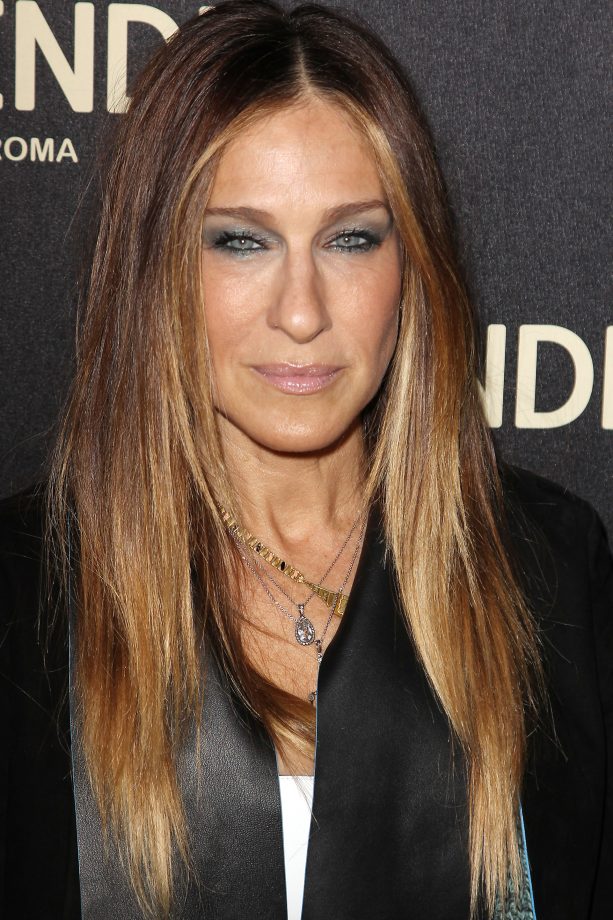 Sarah Jessica Parker Wears Her Balayage Hair Poker Straight, 2015