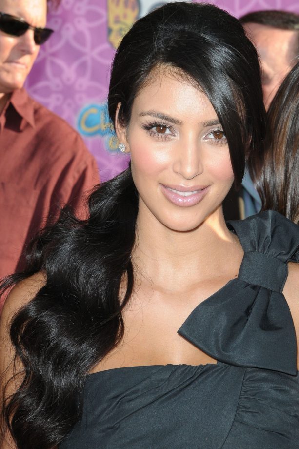 Kim Kardshian Sports A Side Pony With Extensions, 2008