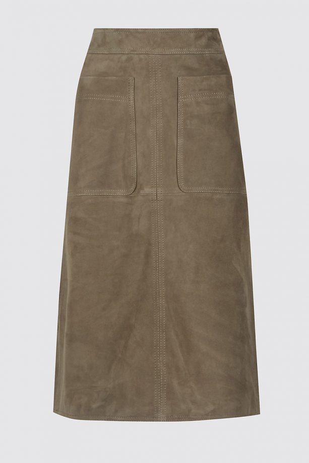 M&S Suede A-Line Skirt, £199