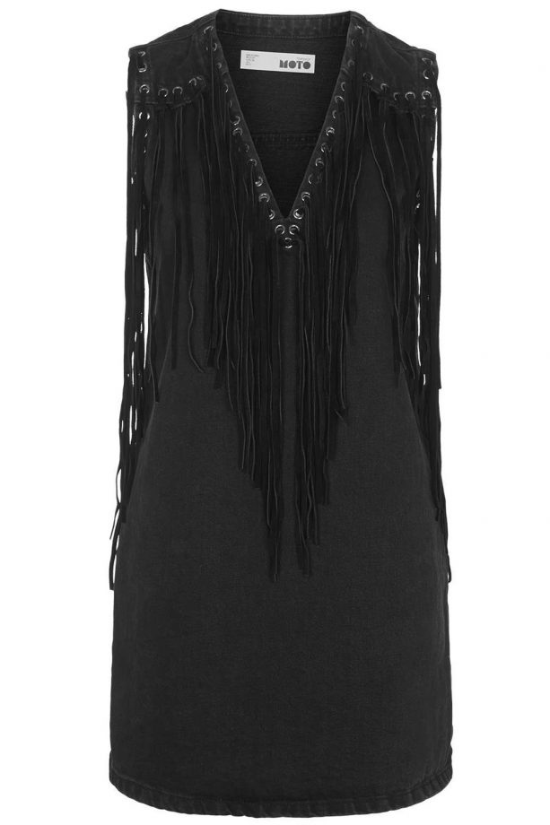 Topshop Moto Suede Fringe Dress, £69