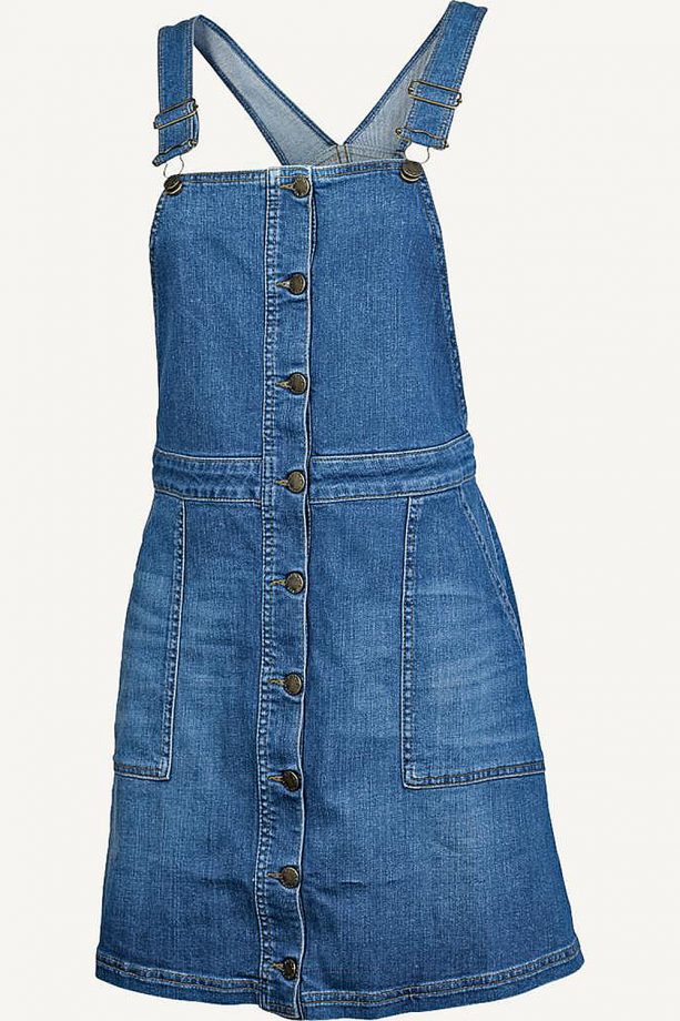 Fat Face Denim Dungaree Dress, £45