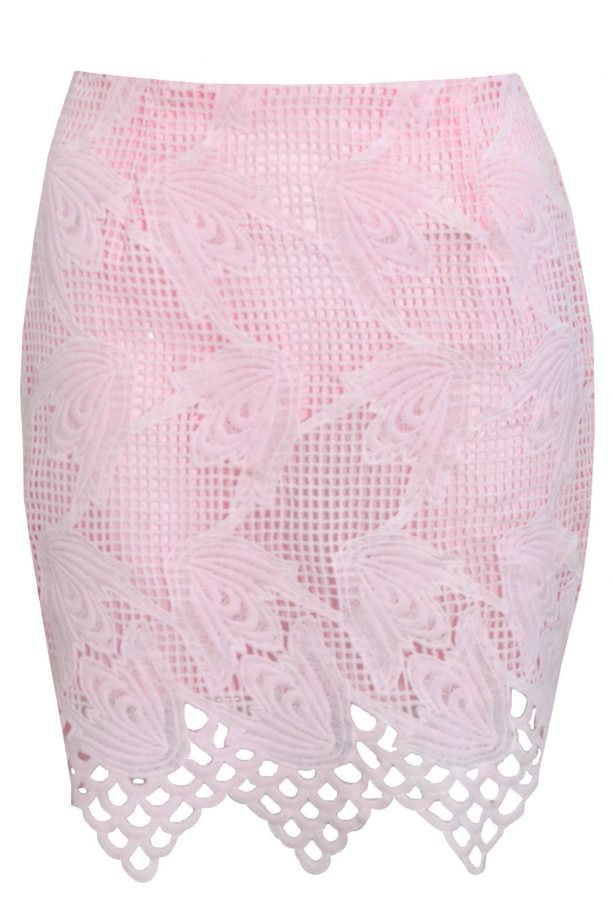 Rare London Pink Crochet Skirt, £28