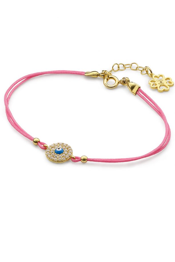 Lucky Eyes Circle Evil Eye Cord Bracelet, £40