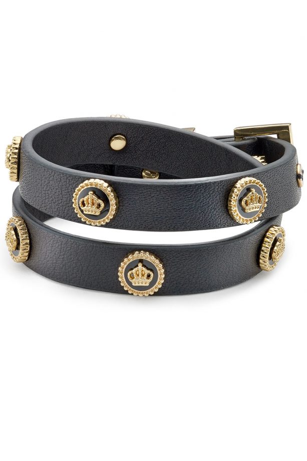 Juicy Couture Coin Studded Wrap Leather Bracelet, £50