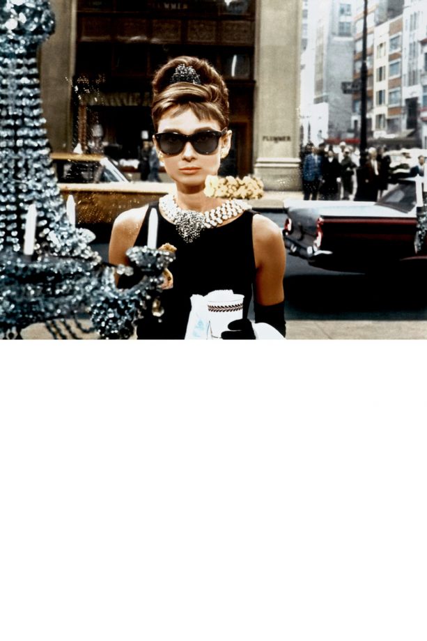 Audrey Hepburn In Her Infamous Sunglasses Poses For Promotional Pictures On Set Of The Icon Film 'Breakfast At Tiffany's