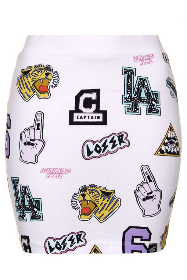 Topshop Illustrated People Mini Skirt, £35