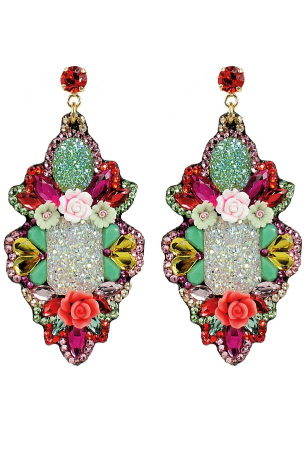 Medium Fuchsia Flower Power Earrings, £107