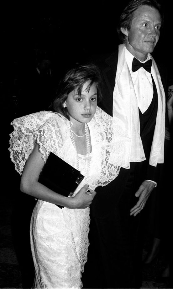 Angelina Jolie With Her Father Actor Jon Voight, 1986