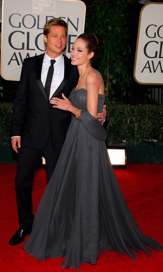Angelina Jolie With Brad Pitt At The Golden Globes, 2007