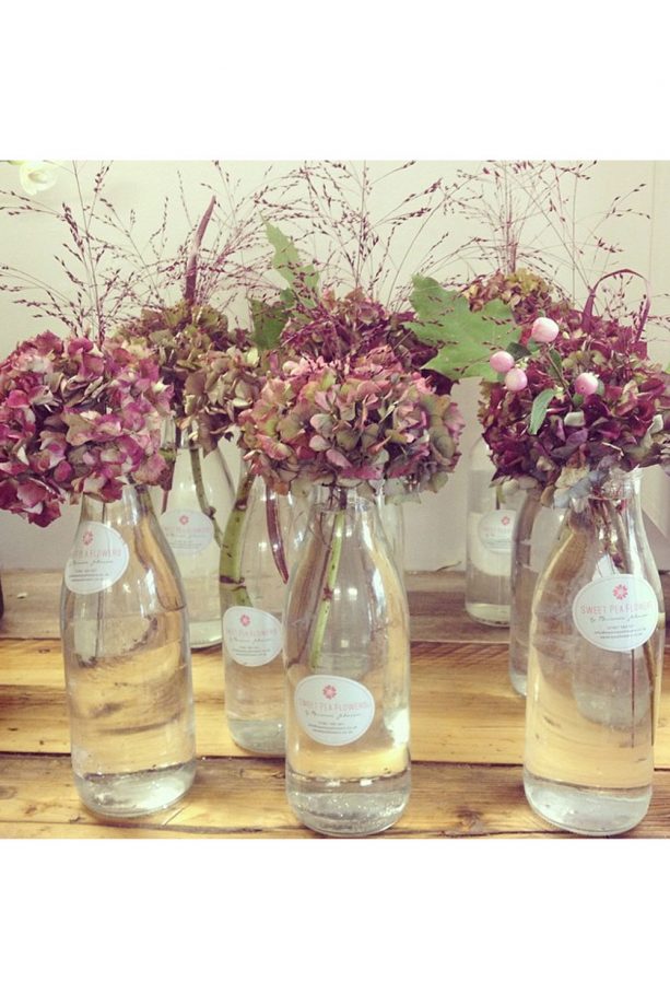 Make Bottles Work As Flower Holders With This Romantic Set Up