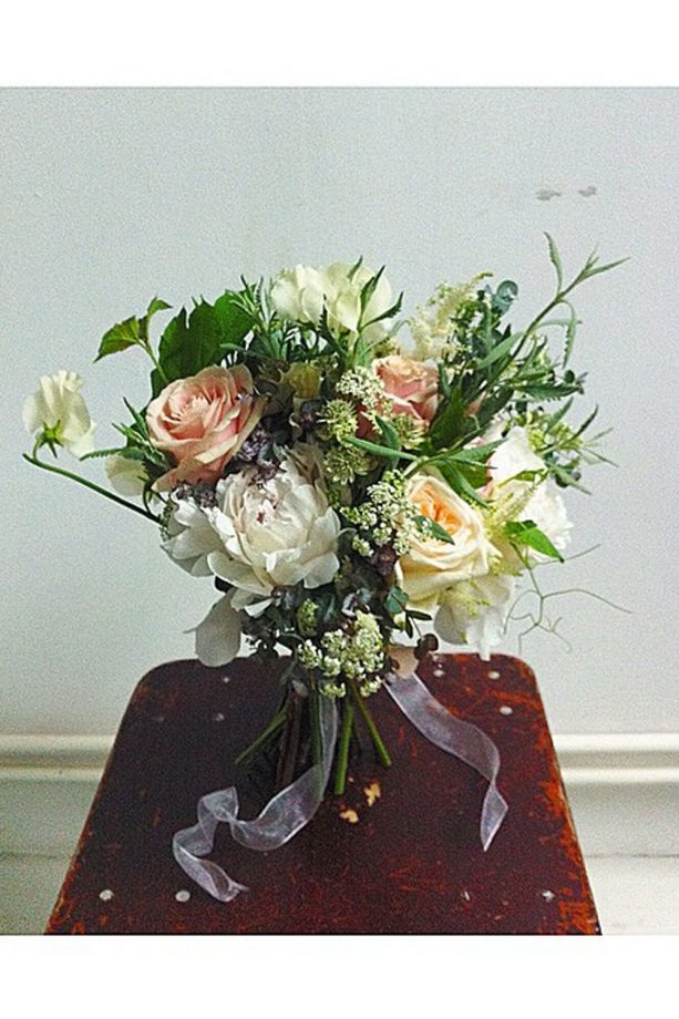Classic And Chic Bridesmaid bouquet With A Delicate Ribbon
