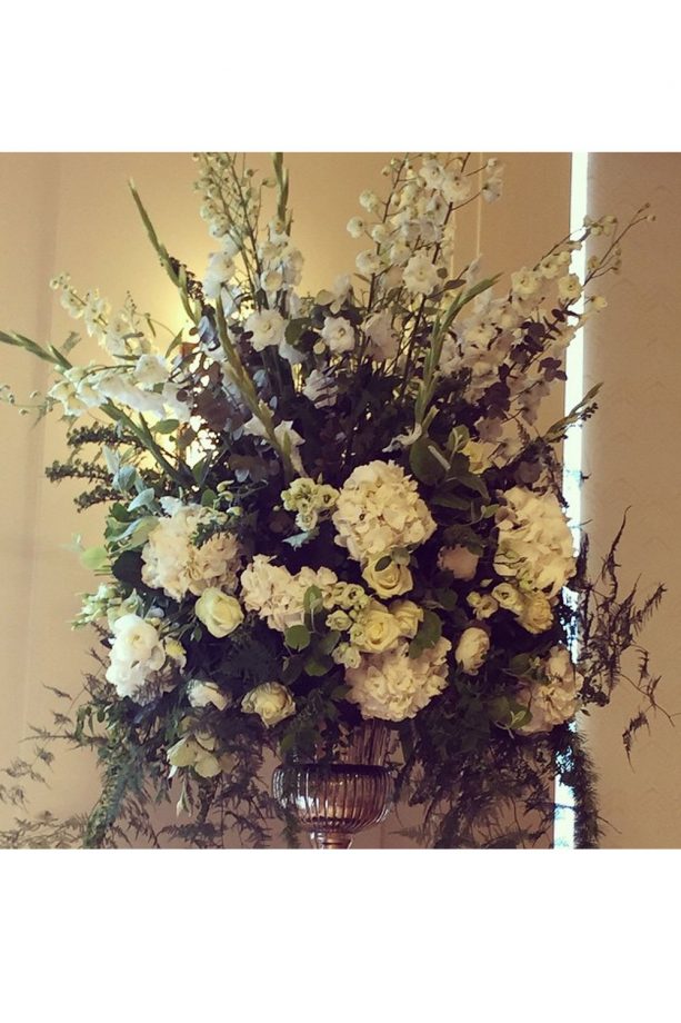 Art Deco Inspired Bouquet With Trailing Ferns