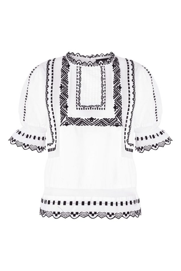 Topshop Embroidered Peasant Top, £32.99