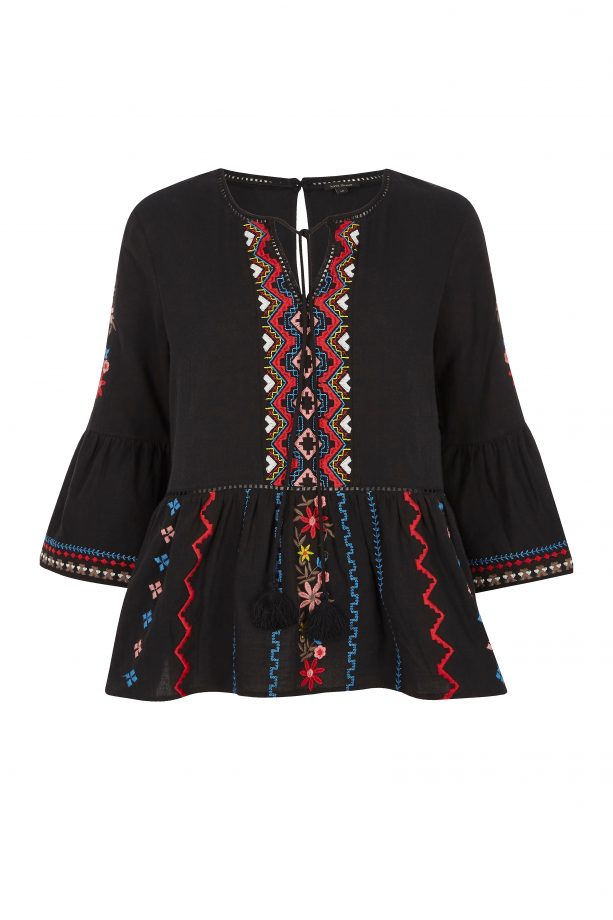 River Island Embroidered Peasant Top, £35