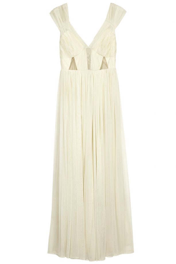 Asos Wedding Ruched Mesh Panel Maxi, £95