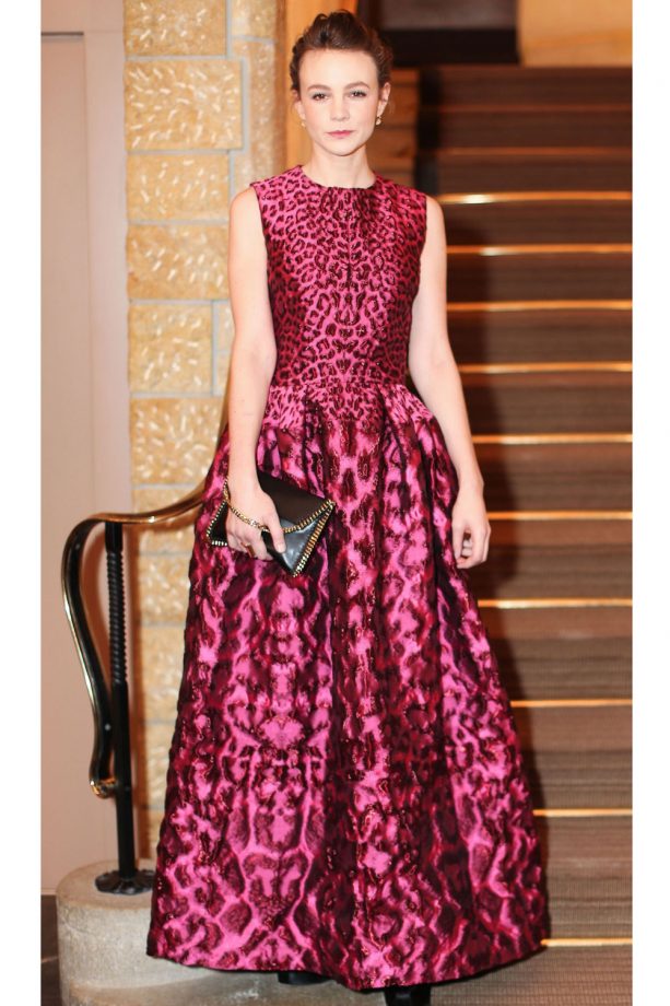 Carey Mulligan Works A Full Skirt Dress At The Winter Gala, 2014