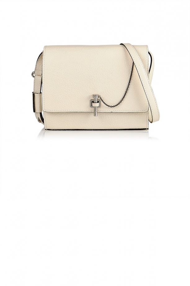 Carven Decorative Flapover Clutch – Off White, £290