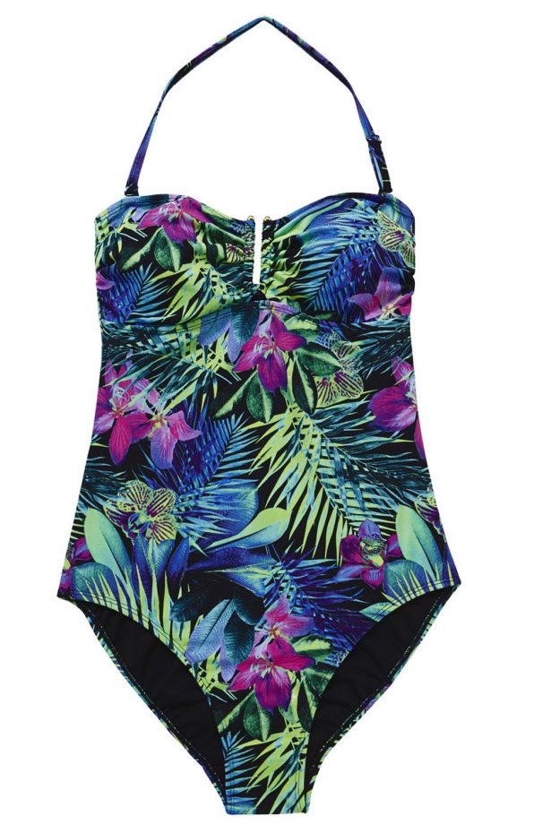 F&F Tropical Print Bandeau Swimsuit, £15