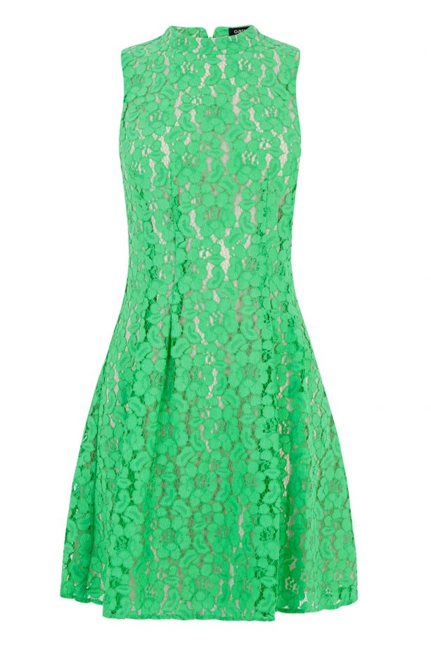 Oasis High Neck Lace Dress, £58