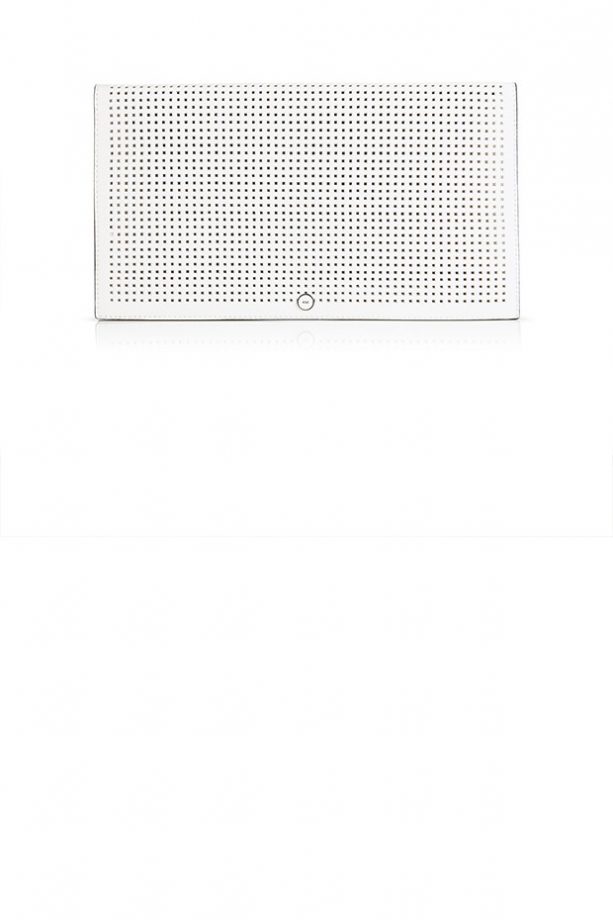 Karen Millen Perforated Clutch Bag – White, £100
