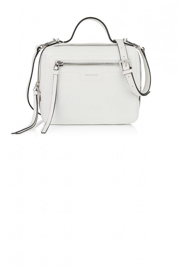 Karen Millen Zipped Shoulder Bag – White, £170