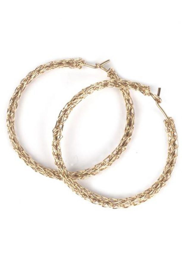 Large Gypsy Gold Hoop Earrings, £49