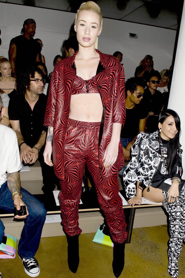 Iggy Azalea Graphic Print Front Row At Jeremy Scott, 2013