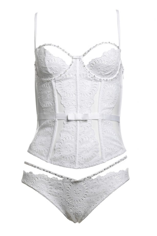 Victoria's Secret Eyelet Bustier, £195 and Eyelet Cheeky, £104
