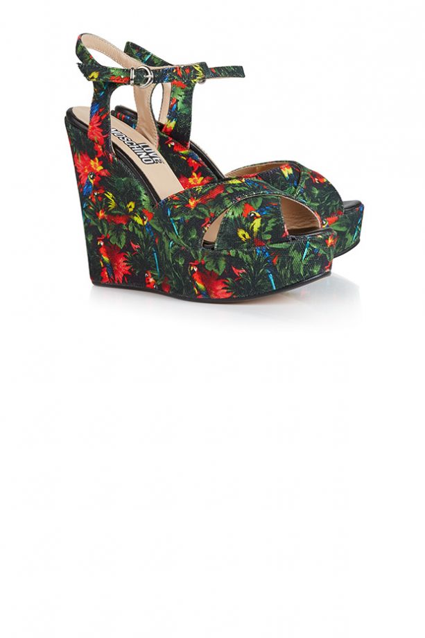 Love Moschino Jungle Print Platform Sandal – Multi , £170