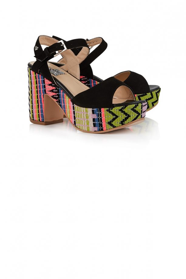 Love Moschino Printed Block Heel Sandals – Multi, £215