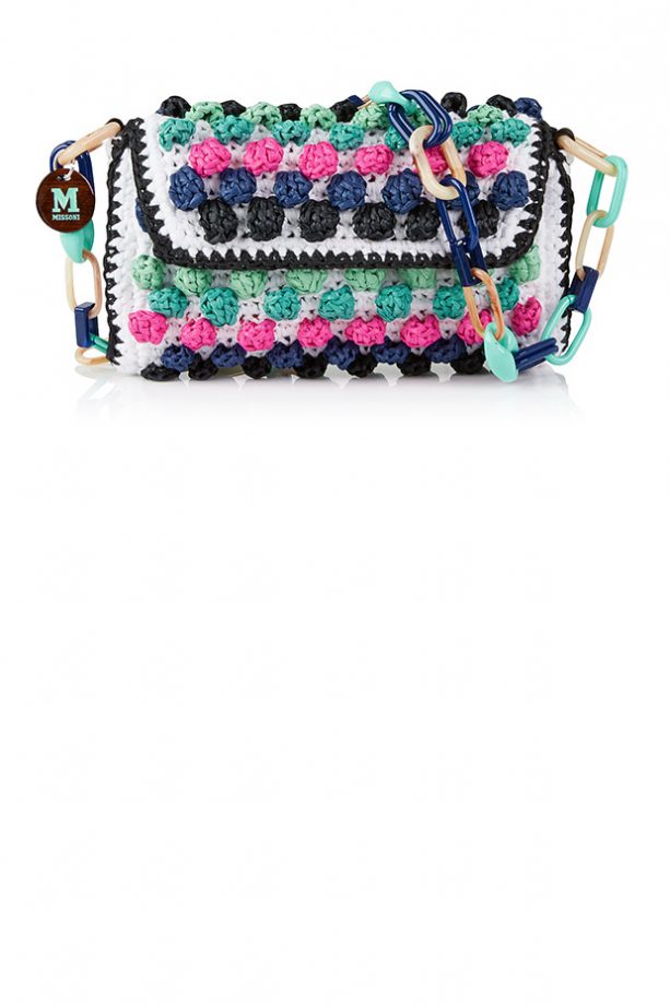 M MISSONI Multi Raffia Bag – White, £320