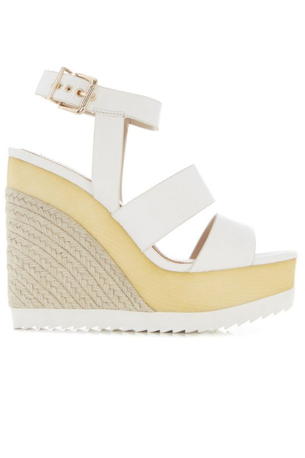 Miss Selfridge Mecca Faux Wood Wedges, £45