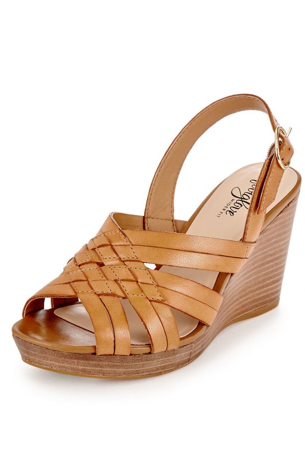 Marks & Spencer Leather Platform Wedge Sandals, £45