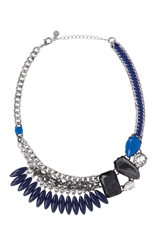 Next Silver Chain Blue Stone Necklace, £22