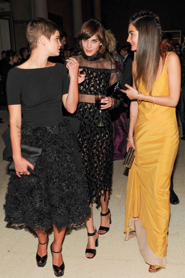 Pixie Geldof, Alexa Chung and Lily Aldridge Meet Up At The Punk Chaos Met Gala, 2013