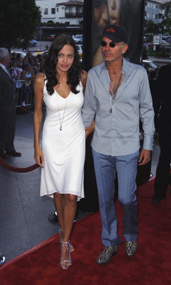 Angelina Jolie And Husband Billy Bob Thornton At The Original Sin Film Premiere, July 2001