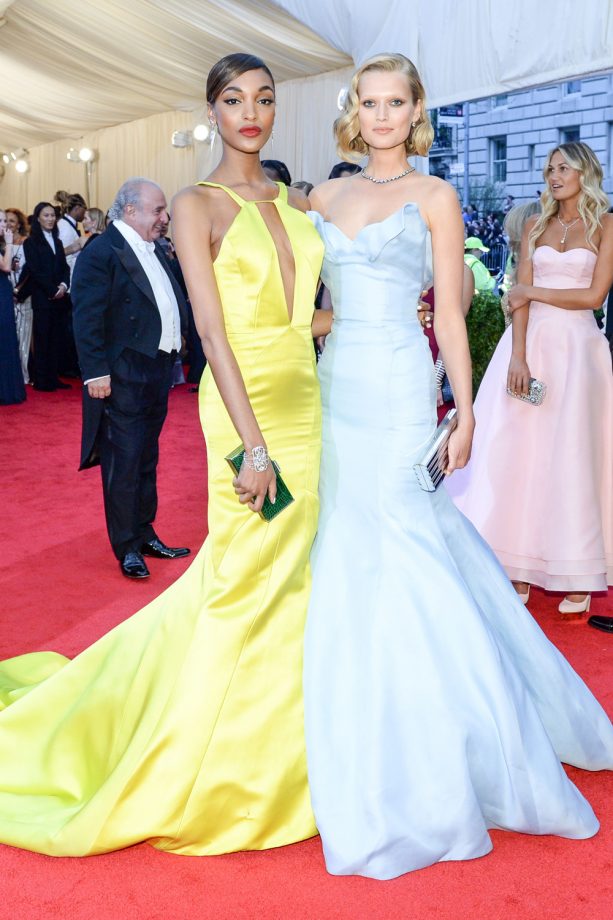 Jourdan Dunn and Toni Garrn Do Pastels At The Celebrating Charles James Met Gala, 2014