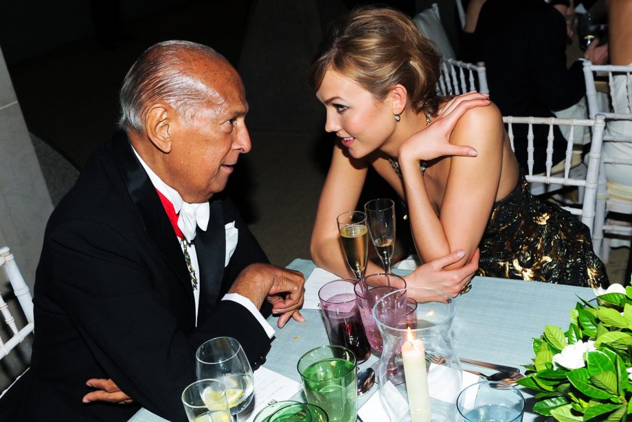 Oscar De La Renta And Karlie Kloss Chat At The Celebrating Charles James Met Costume Gala, 2014