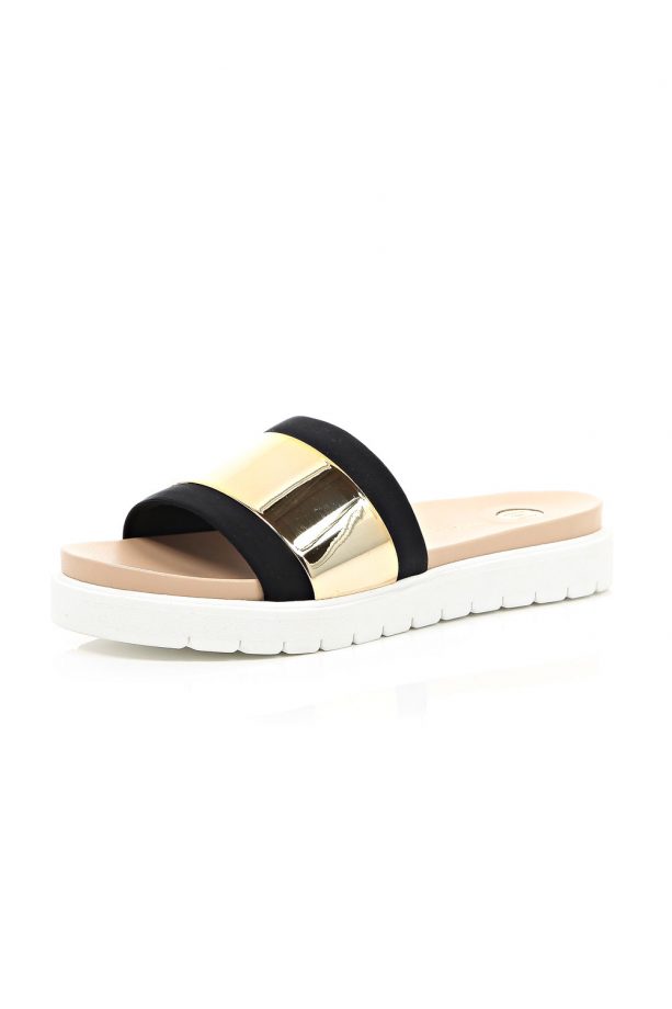 River Island Metal Plate Sliders, £40