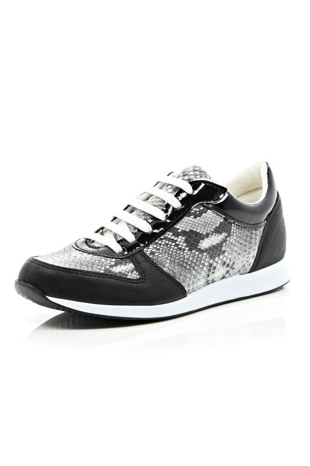 River Island Snake Print Trainers, £32