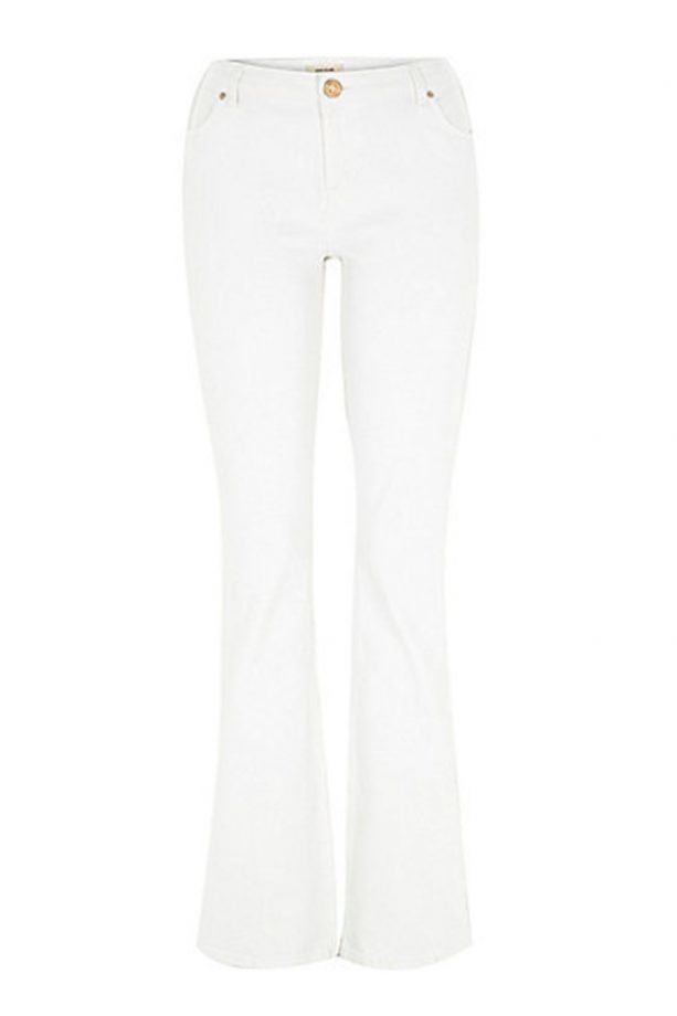 River Island white flared jeans, £42