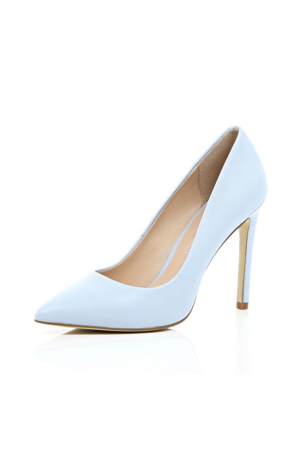River Island Blue Leather Court Shoe, £50