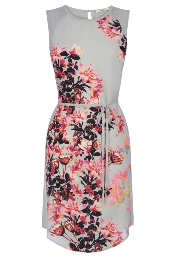 Oasis Shadow Lily Print T-Shirt Dress, £45