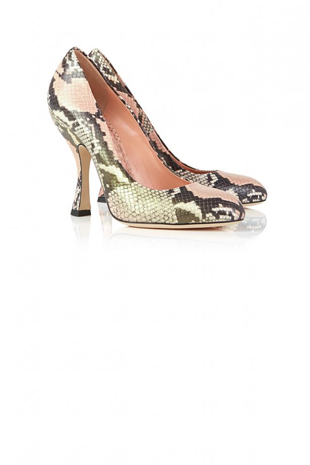 Vivienne Westwood Almond Python Effect Court Shoes – Pink, £375