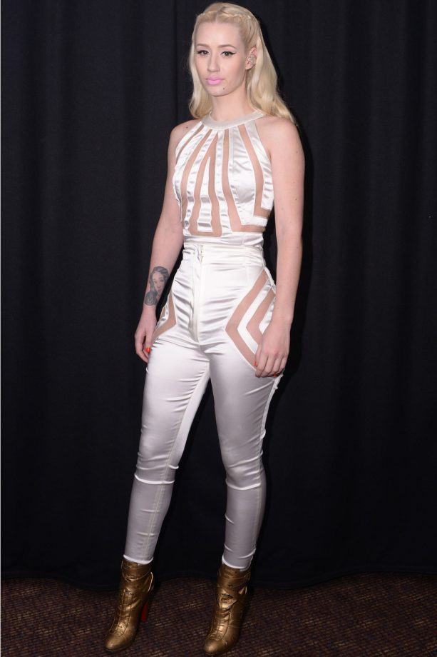 Iggy Azaelia Wearing A White Cut Out Jumpsuit At Her G-A-Y Performance, 2013