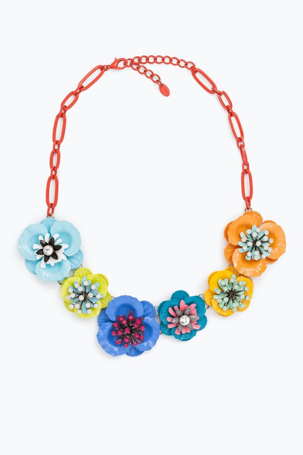 Zara Multicoloured Flower Necklace, £25.99