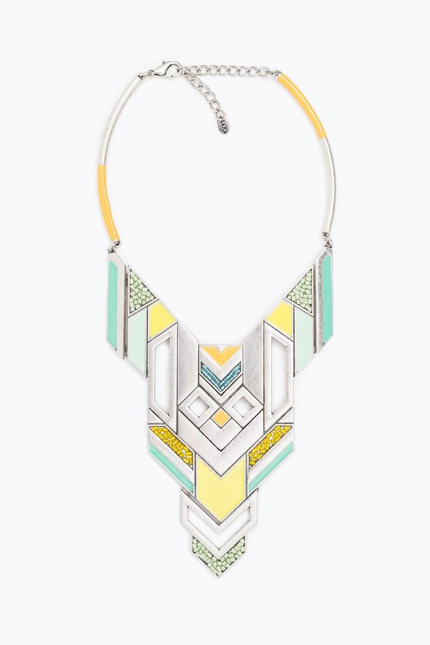 Zara Geometric Plate Necklace, £19.99